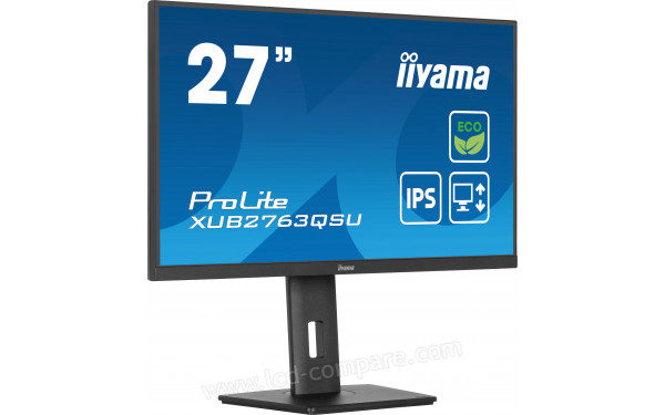 IIYAMA ProLite XUB2763QSU-B1 - Vue 3/4 gauche