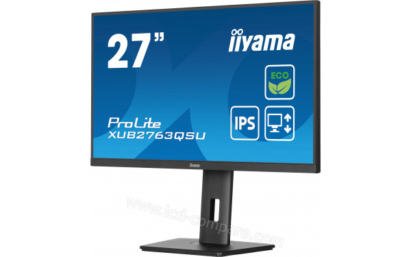 IIYAMA ProLite XUB2763QSU-B1 - Vue 3/4 droite