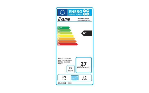 IIYAMA ProLite XUB2792HSU-W1 - &Eacute;tiquette &eacute;nergie