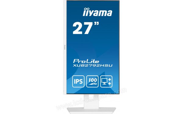 IIYAMA ProLite XUB2792HSU-W6 - Vue de face en mode portrait