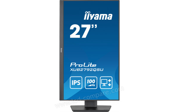 IIYAMA ProLite XUB2792QSU-B6 - Vue de face en mode portrait