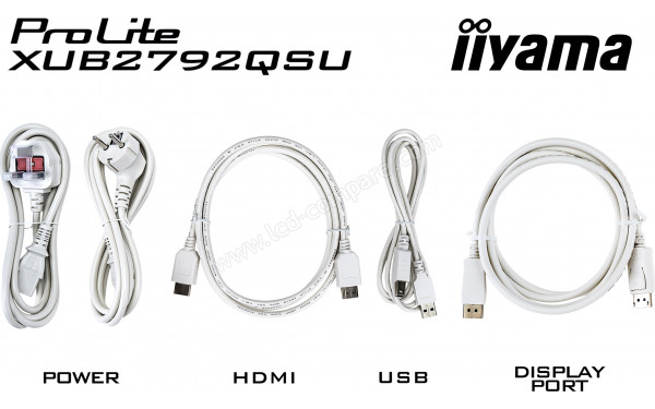IIYAMA ProLite XUB2792QSU-W6 - C&acirc;bles