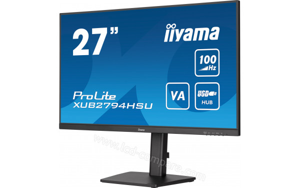 IIYAMA ProLite XUB2794HSU-B6 - Vue 3/4 droite