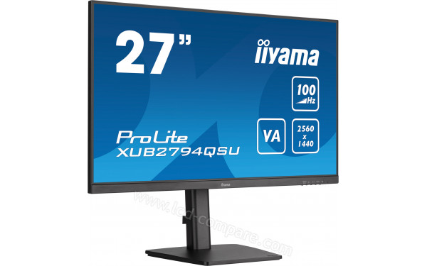 IIYAMA ProLite XUB2794QSU-B6 - Vue 3/4 gauche
