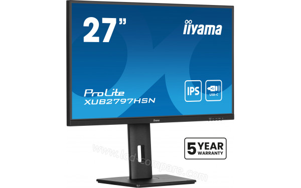 IIYAMA ProLite XUB2797HSN-B2 - Vue 3/4 gauche