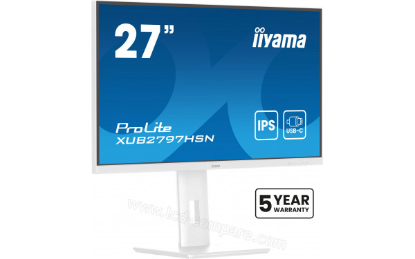 IIYAMA ProLite XUB2797HSN-W2 - Vue 3/4 gauche