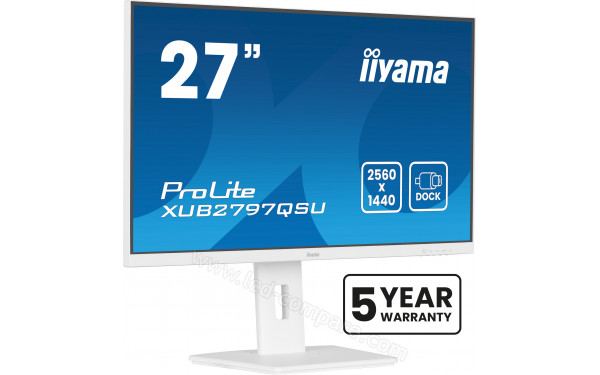 IIYAMA ProLite XUB2797QSU-W2 - Vue 3/4 gauche