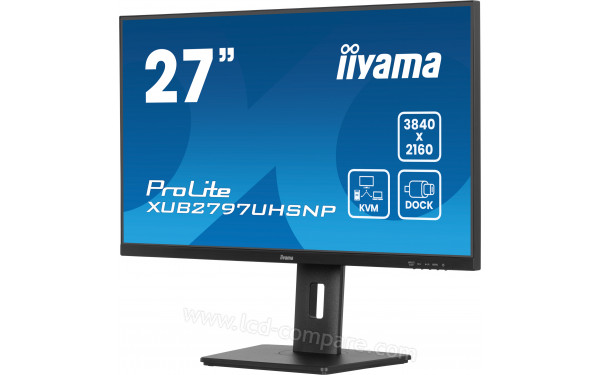 IIYAMA ProLite XUB2797UHSNP-B1 - Vue 3/4 droite