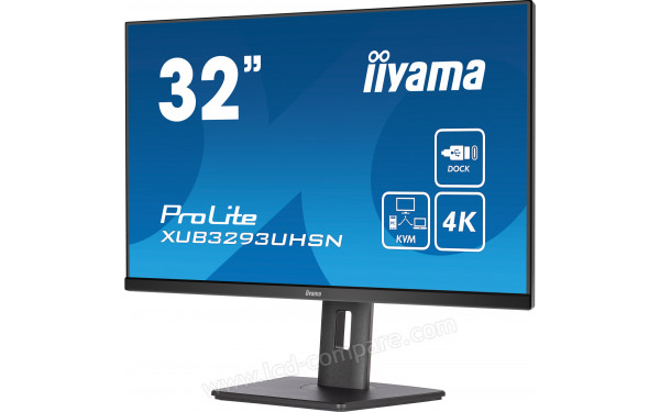 IIYAMA ProLite XUB3293UHSN-B5 - Vue 3/4 droite