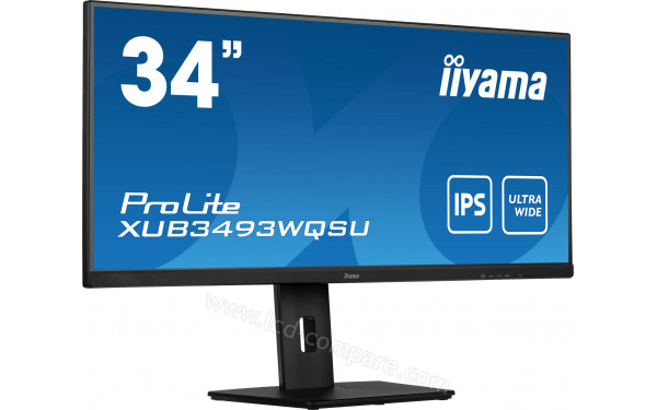 IIYAMA ProLite XUB3493WQSU-B5 - Vue 3/4 gauche