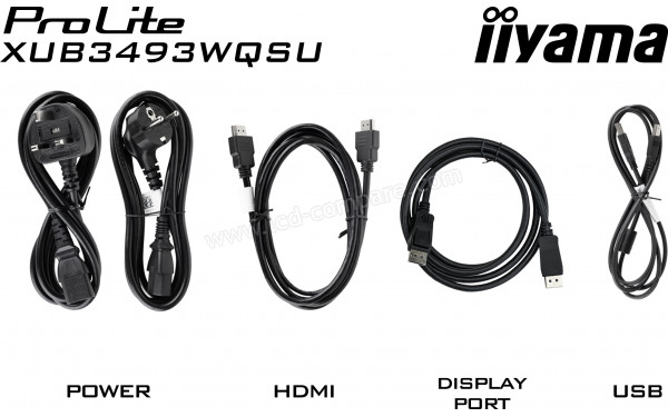 IIYAMA ProLite XUB3493WQSU-B6 - Accessoires