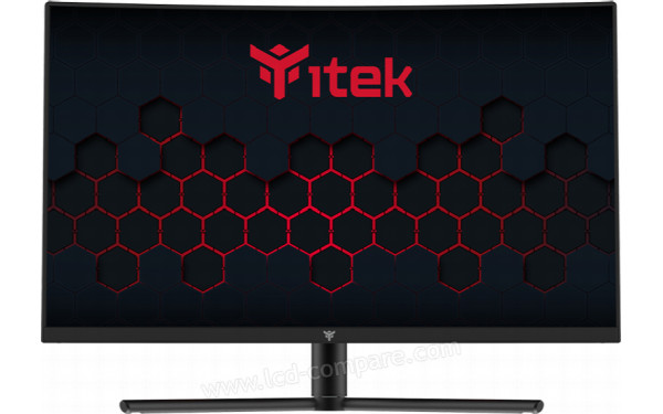 ITEK GGC 27 QHD 1ms Noir - Vue de face position basse