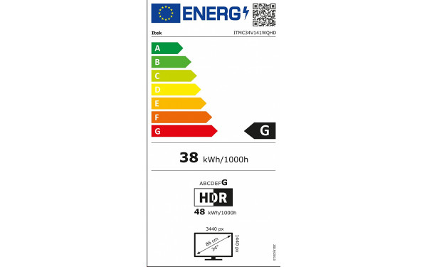 ITEK GGC 34 WQHD VA - &Eacute;tiquette &eacute;nergie v2