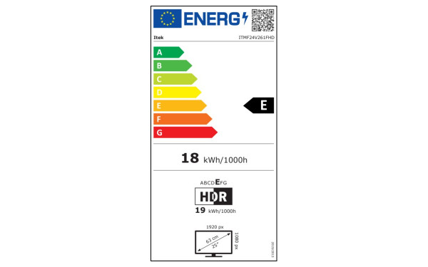 ITEK ITMF24V261FHD - &Eacute;tiquette &eacute;nergie v2
