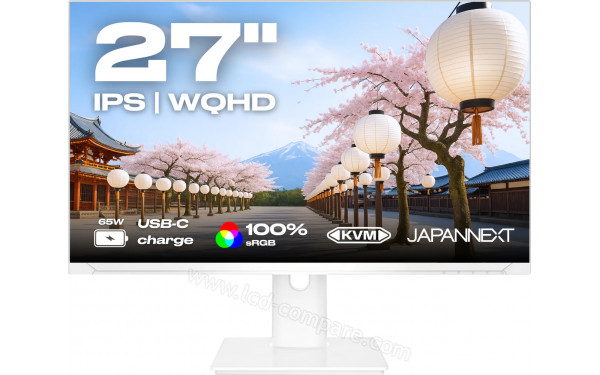 JAPANNEXT JN-IPS270WQHD75F-C65W-HSP-W - Vue de face