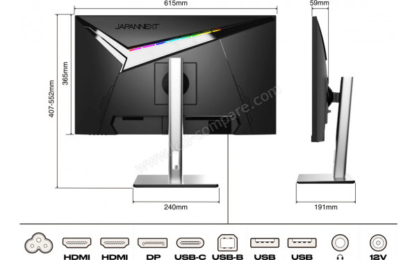 JAPANNEXT JN-27IPS360WQHDR-HSP - Multi-vues