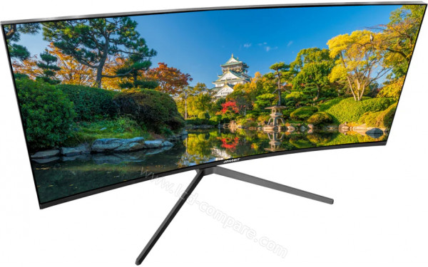 JAPANNEXT JN-IPSC375UWQHDPR-H-C65W - Vue 3/4 gauche