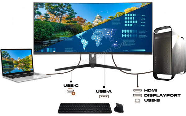 JAPANNEXT JN-IPSC375UWQHDPR-H-C65W - Mise en situation
