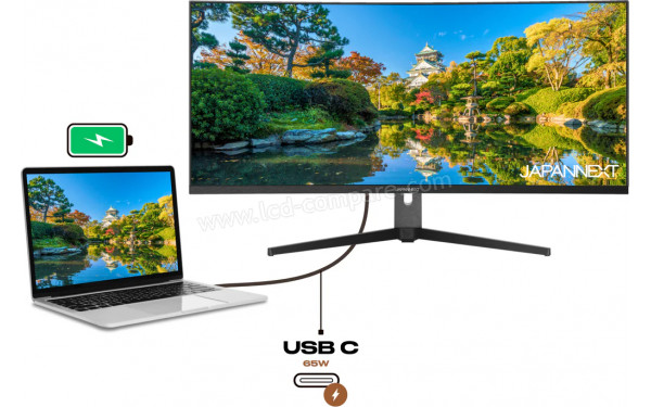 JAPANNEXT JN-IPSC375UWQHDPR-H-C65W - Mise en situation