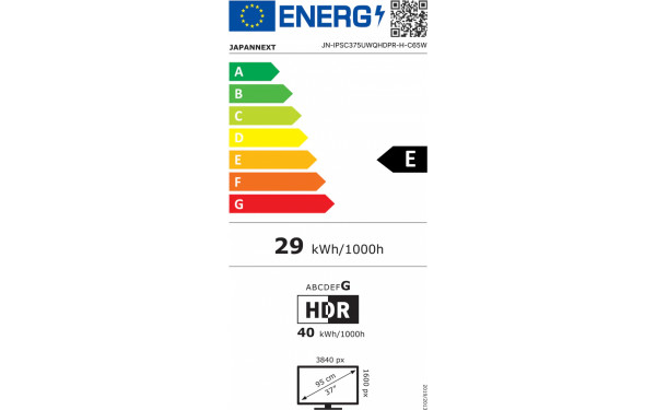 JAPANNEXT JN-IPSC375UWQHDPR-H-C65W - &Eacute;tiquette &eacute;nergie v2