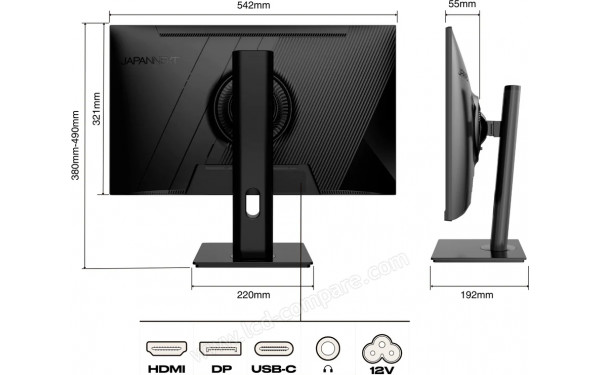 JAPANNEXT JN-IPS238FHDR-C65W-HSP - Multi-vues