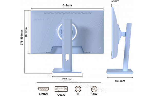 JAPANNEXT JN-IPS238G120F-HSP-BB - Multi-vues