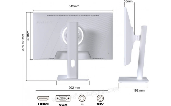 JAPANNEXT JN-IPS238G120F-HSP-W - Multi-vues