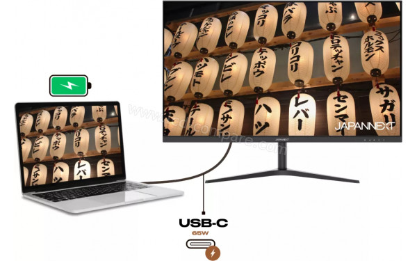 JAPANNEXT JN-IPS270WQHD75F-C65W - Mise en situation