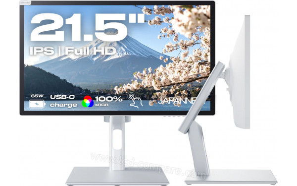 JAPANNEXT JN-IPS2152FHDR-C65W-FLD-T - Vue de face