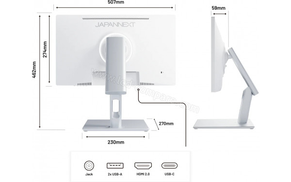 JAPANNEXT JN-IPS2152FHDR-C65W-FLD-T - Multi-vues