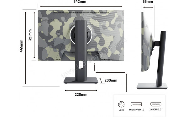 JAPANNEXT JN-IPS238FHD200F-HSP-Camo - Multi-vues