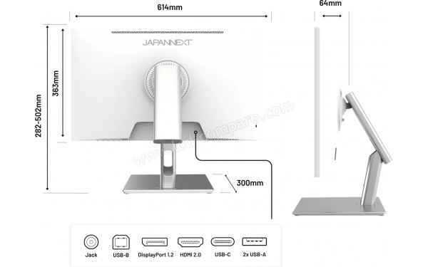 JAPANNEXT JN-IPS27WQHDR-C65W-FLD-T - Multi-vues