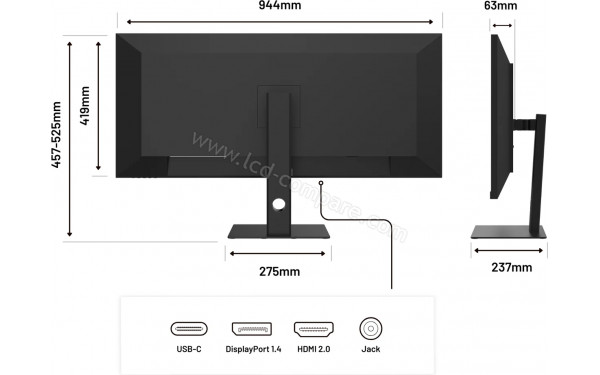 JAPANNEXT JN-IPS401UWQHD144-C90W - Multi-vues