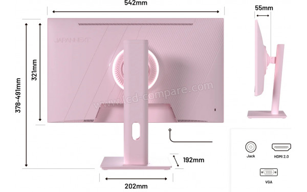 JAPANNEXT JN-I238F165-HSP-PK - Multi-vues