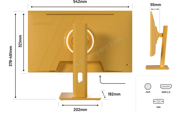 JAPANNEXT JN-I238F165-HSP-YE - Multi-vues