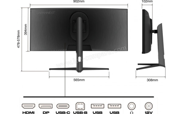 JAPANNEXT JN-i375C144UQR-H - Multi-vues