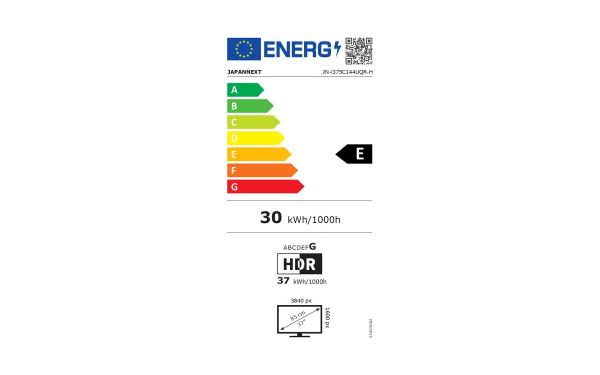 JAPANNEXT JN-i375C144UQR-H - &Eacute;tiquette &eacute;nergie v2