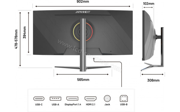 JAPANNEXT JN-IB375C144UQR-H - Multi-vues