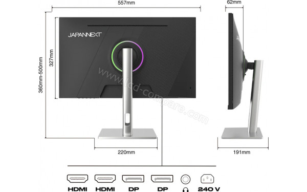JAPANNEXT JN-IPS245G320F-HSP - Multi-vues