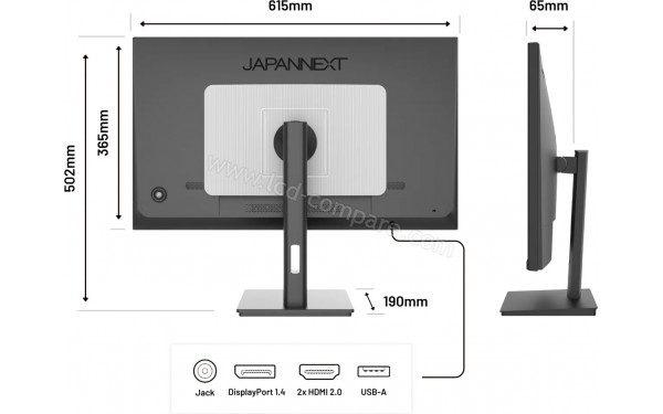JAPANNEXT JN-IPS2709UHDR - Multi-vues