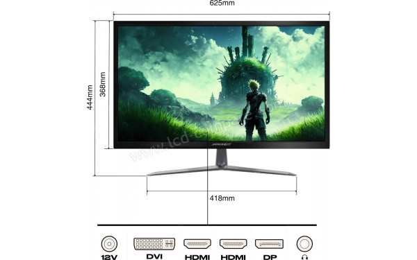 JAPANNEXT JN-IPS27144WQHD - Connectiques