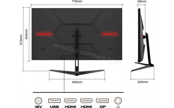 JAPANNEXT JN-IPS3150WQHDR165 - Multi-vues