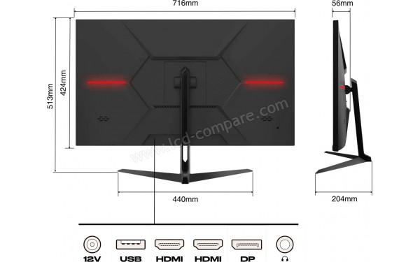 JAPANNEXT JN-IPS315WQHD165F - Multi-vues