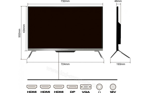 JAPANNEXT JN-IPS320UHD - Multi-vues