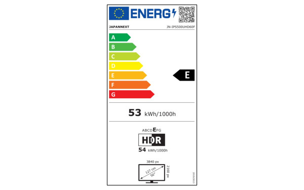 JAPANNEXT JN-IPS500UHD60F - &Eacute;tiquette &eacute;nergie v2