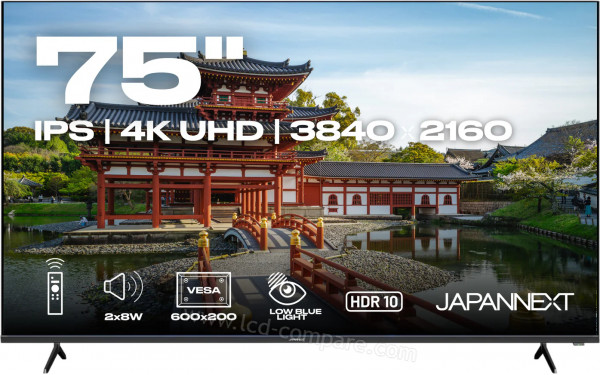 JAPANNEXT JN-IPS750UHD60F - Vue de face
