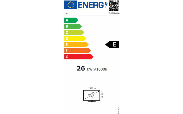 JVC LT-32FD110 - &Eacute;tiquette &eacute;nergie v2