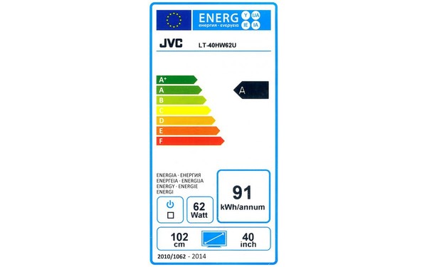 JVC LT-40HW62U - &Eacute;tiquette &eacute;nergie