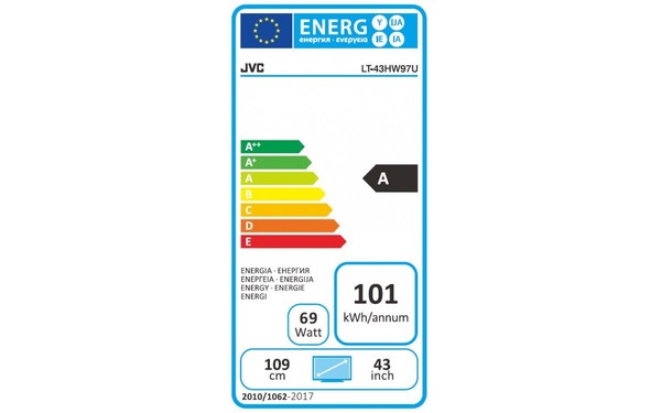 JVC LT-43HW97U - &Eacute;tiquette &eacute;nergie