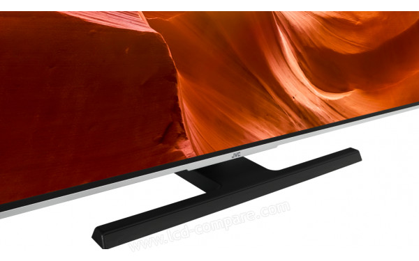 JVC LT-55VU6900 - Zoom sur la partie avant basse et le pied